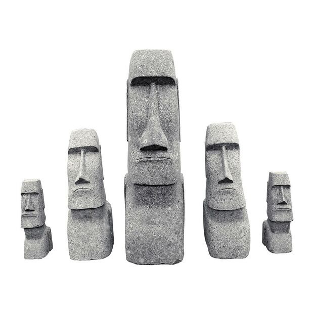 Mystische Moai-Kopf Statue aus Basanit fr den Garten - Hotanga