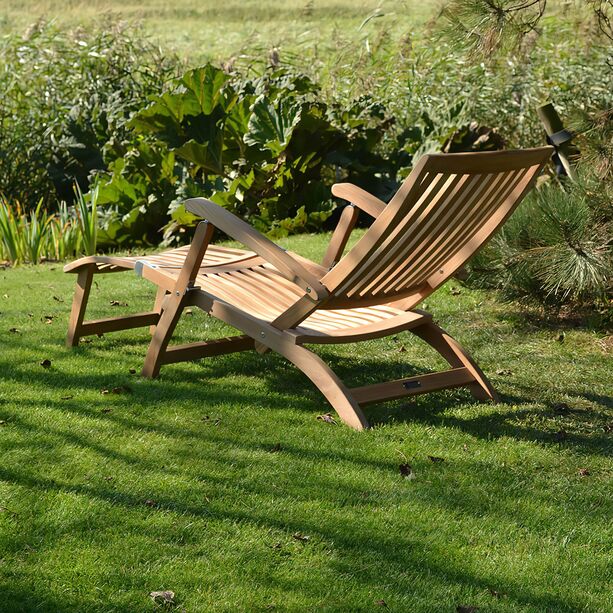 Garten Liegestuhl aus Teakholz - modern - Lola Deckchair