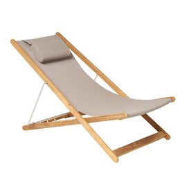 Garten Relax Stuhl aus Teakholz & Textilene - modern -...