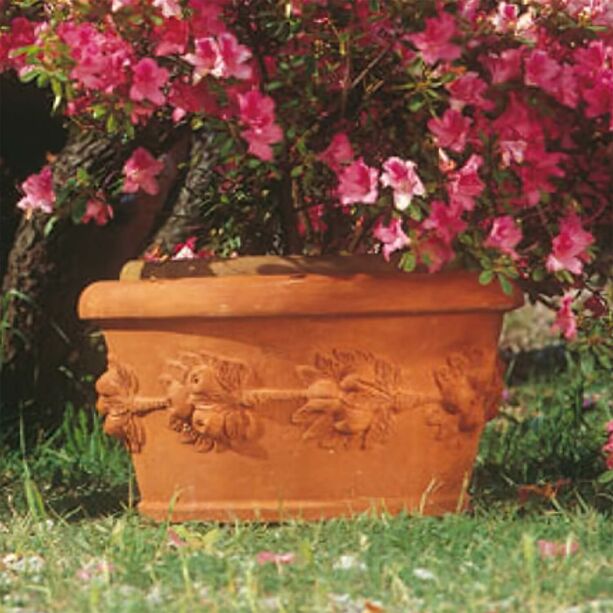 Rundes Pflanzgef aus Terrakotta - Chiara