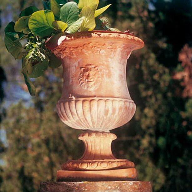 Terrakotta Gartenamphore mit Lwenkopf - Taccola