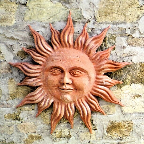Terracotta Sonnen Relief fr die Wand - Sole