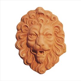 Terrakotta Lwen Kopf Relief als Wasserspeier - Leone