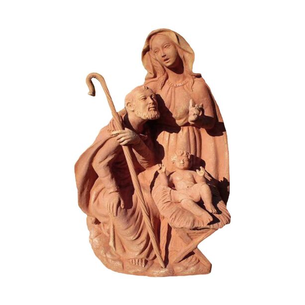 Terrakotta Skulptur Josef, Maria und Kind - Famiglia