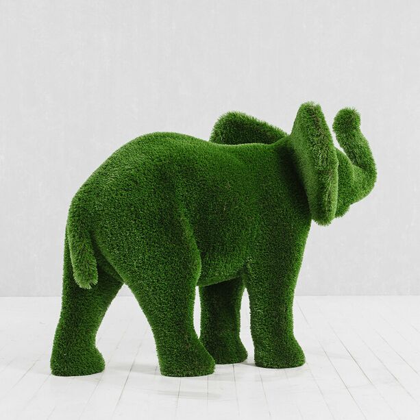 Gartenfigur Elefant - Topiary - GFK & Kunstrasen - Formschnitt - Hathi