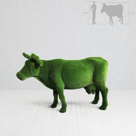 XXL Gartenfigur Kuh - Formschnitt Skulpur aus Kunststoff...