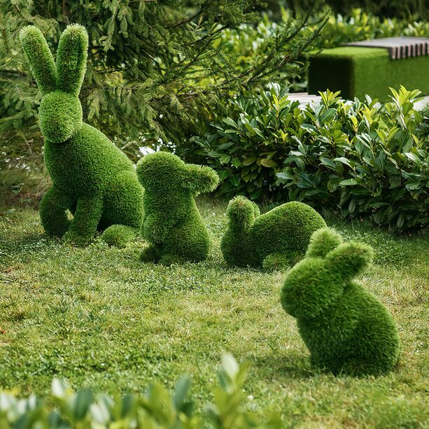 Hasenfigur fr den Garten - Topiary - GFK & Kunstrasen - Herta