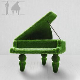 Klavier als Gartenplastik - Topiary - GFK & Kunstrasen -...