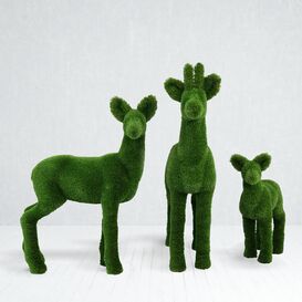 Topiary Gartenfiguren Rehbock, Reh & Kitz im Set -...