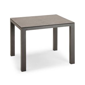 Eckiger Aluminium-Tisch mit Keramik-Platte - Tisch Vidru