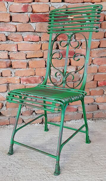Schmiedeeisen Outdoor-Stuhl im antiken Design - Lumani