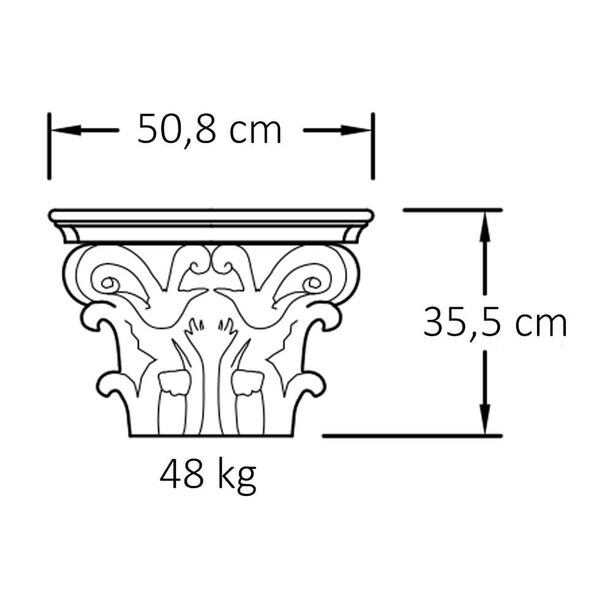 Korinthisches Kapitell aus Stein fr runde Sulen - Sigebert