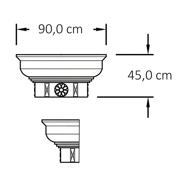 Kapitell dorisches Design aus Stein fr Pilaster - Ulfrea