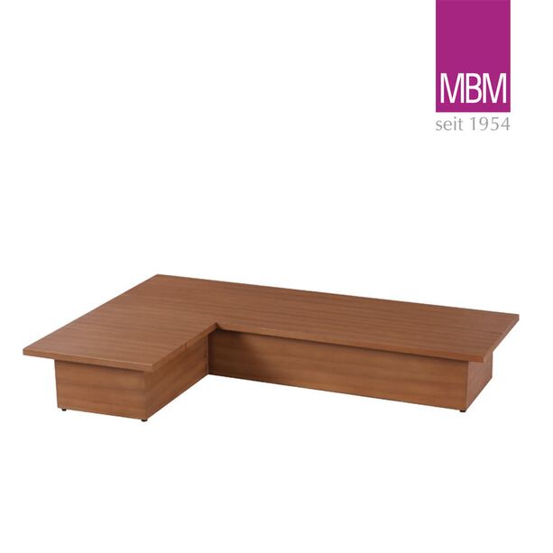 Gartenlounge Tisch fr Ecke in L-Form - von MBM - Resysta Holzoptik - braun - La Villa Loungetisch