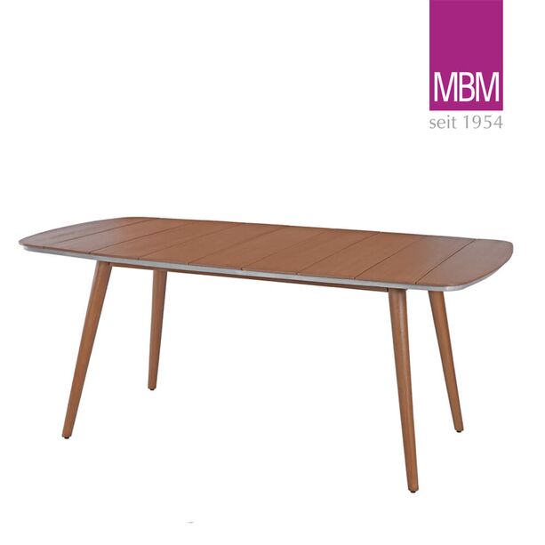 Gartentisch rechteckig - MBM - Resysta & Aluminium - 100x180x76cm - UV-bestndig - Tisch Iconic