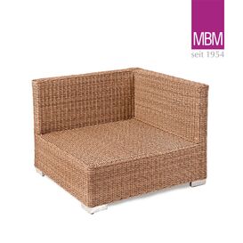 Garten Lounge Ecke Sofa - MBM - Alu & Geflecht - braun -...