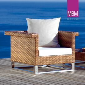 Garten Loungesessel von MBM - Alu & Polyrattan - braun -...