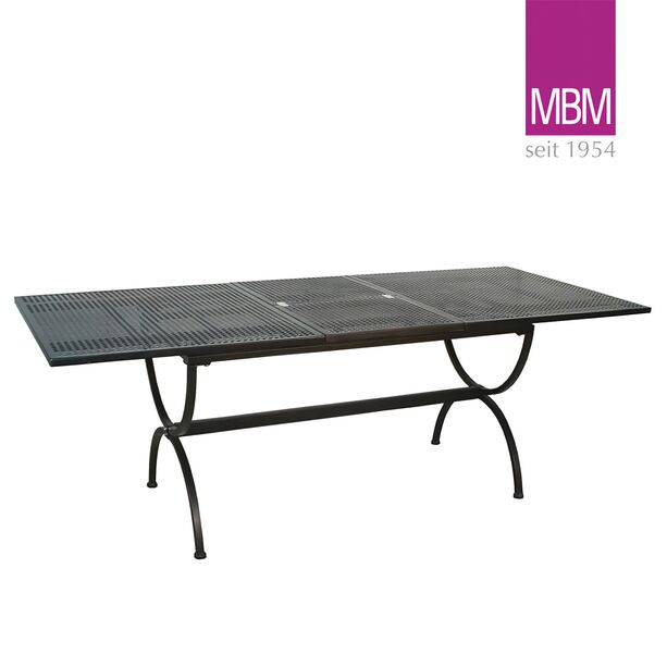 Tisch ausziehbar fr Terrasse & Garten - MBM - Metall/Eisen - 100x165/215x73cm - Ausziehtisch Romeo