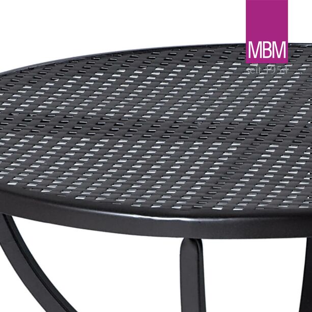Runder Gartentisch - MBM - Metall/Eisen - dunkel - 100cm - Tisch Romeo