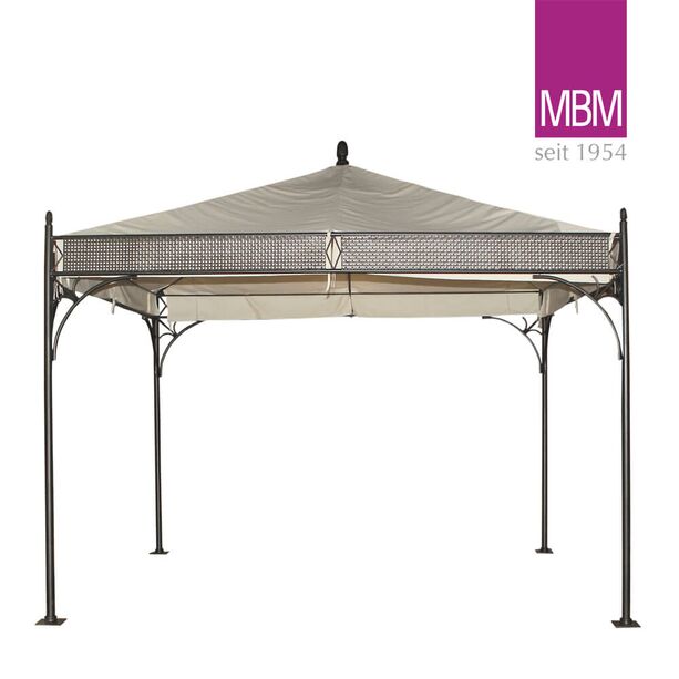 Romantischer Pavillon mit Dach - MBM - Metall/Eisen - offen - 350x30x330cm - Pavillon Romeo Elegance