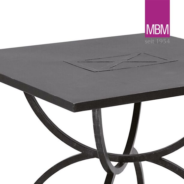 Quadratischer Gartentisch aus Schmiedeeisen - 90x90cm - MBM - Tisch Medici