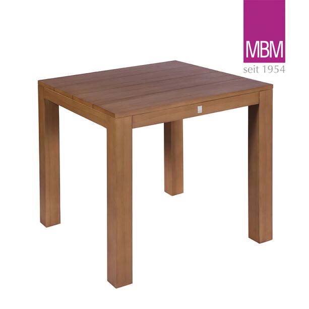 Quadratischer Gartentisch in Holzoptik - Resysta - MBM - 75x100x100cm - Tisch La Villa