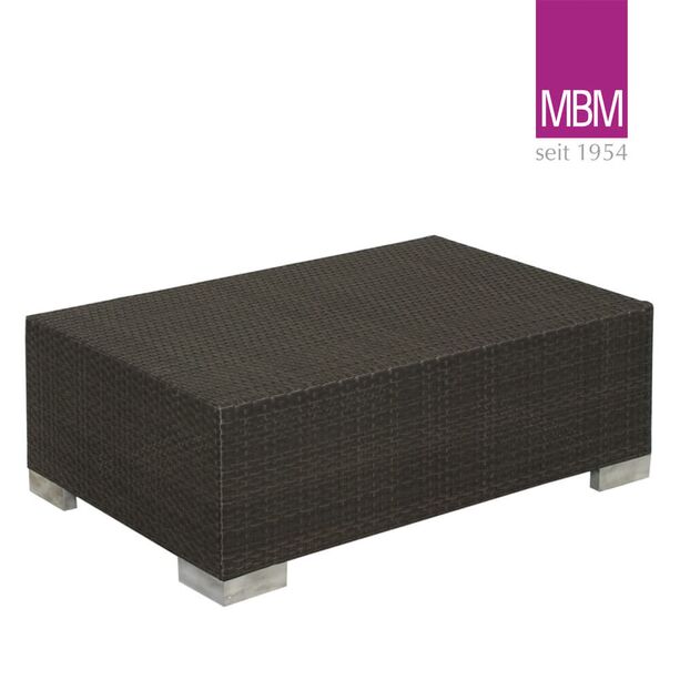 Outdoor Loungetisch dunkelbraun - MBM - Kunststoffgeflecht - Loungetisch Bellini