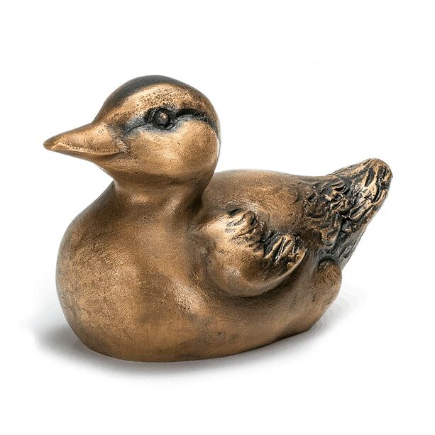 Gartenfigur Ente Kken aus wetterfester Bronze - Entenkken
