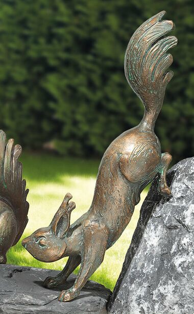 Tierskulpturen Set aus 4 Bronze Eichhrnchen - Eichhrnchen Set