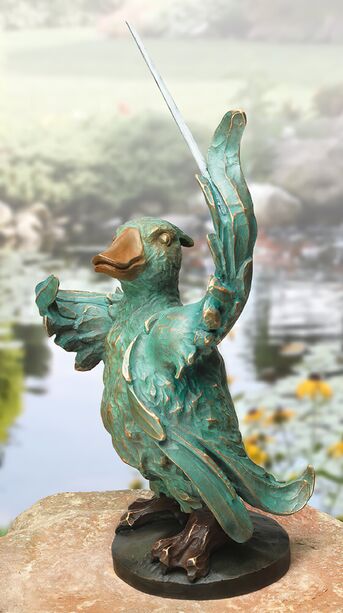 Kapellmeister Gartenskulptur aus Bronze - Gans - Dirigent
