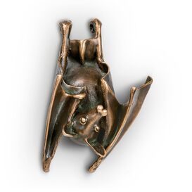 Gartenfigur aus Bronze fr Fassaden und Mauern - Fledermaus