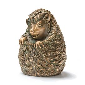 Einzigartige Bronzeguss Igel Tierfigur mit Patina - Igel...