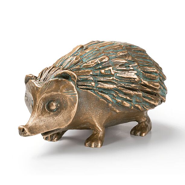 Junger Igel als Bronzestatue fr Outdoor-Bereich - Igeljungtier