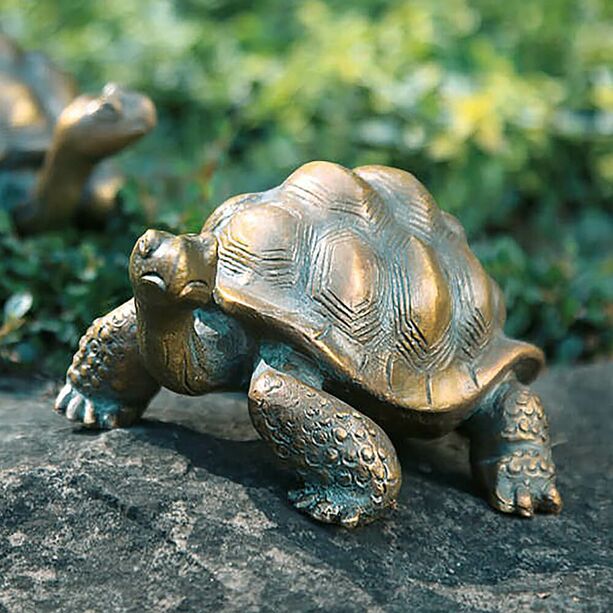 Einzigartige Garten Tierfigur aus robuster Bronze - Schildkrte