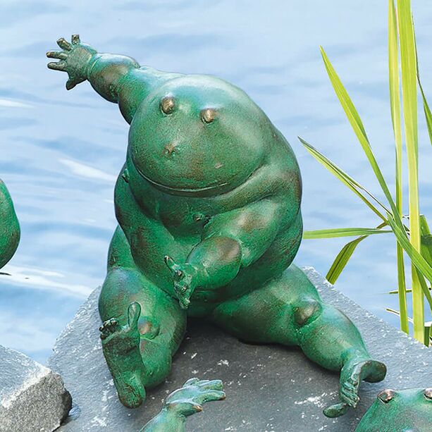 Tierfigur Frosch fr Gartenteich aus Bronze - Paulina