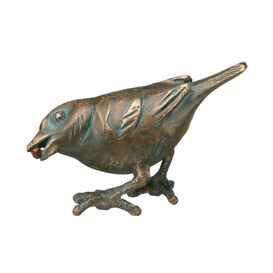 Kleine Bronze Vogelskulptur - Outdoor Figuren - Spatz und...