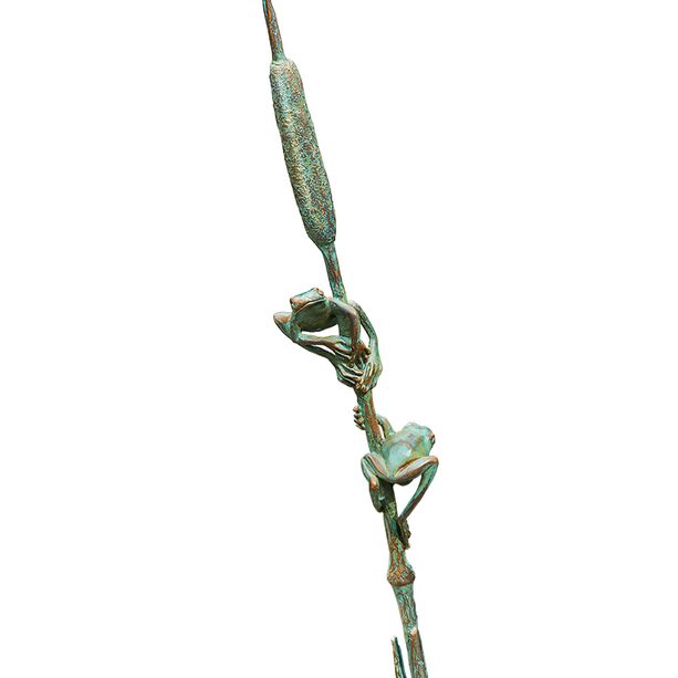 Exklusive Outdoor Froschfiguren aus Bronze - Frsche auf Halm