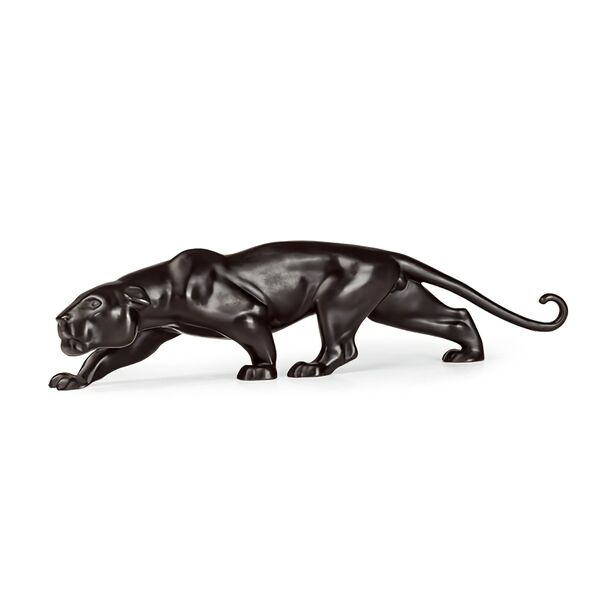 Schleichender Panther als Bronze Gartenfigur - Panther klein