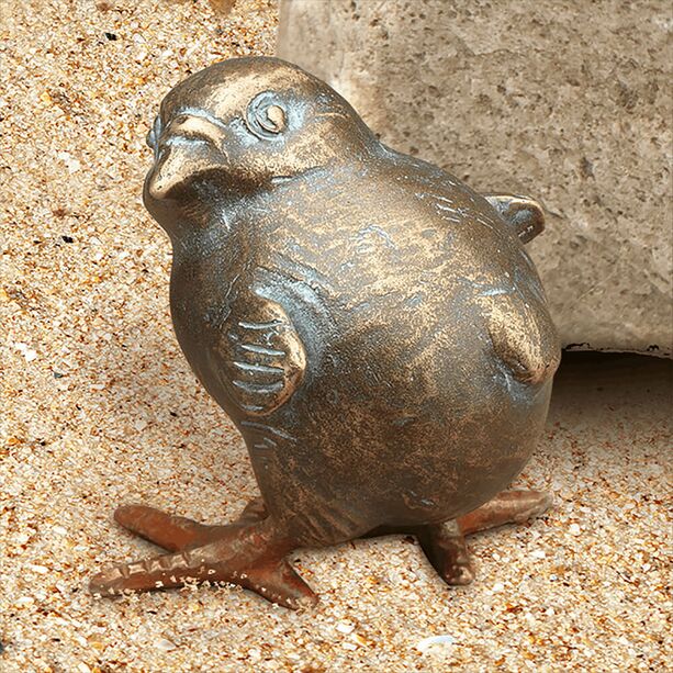 Vogelfigur Kken aus Bronzeguss - farbig - Kken