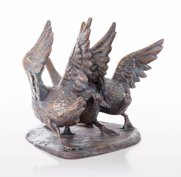 Bronze Tierstatue aus mit Gnsevgeln - Gnse
