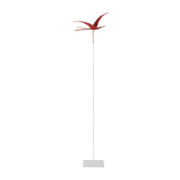 Rote Vogelskulptur - abstrakte Bronzefigur - limitiert - Nrgler