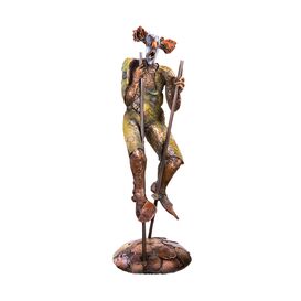 Bunte Clown Bronzeskulptur aus limitierter Edition -...