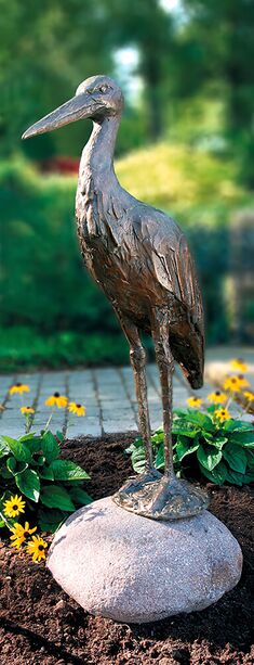 Bronze Vogelfigur - Storch aus limitierter Knstleredition - Storch