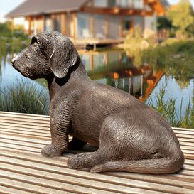 Lebengroe Hundefigur - Dackel aus Bronze - limitiert -...