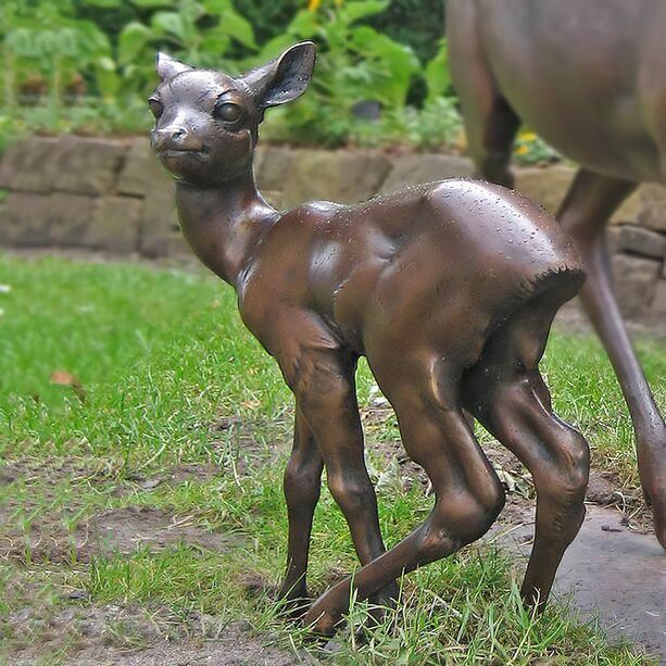 Limitierte Knstlerskulptur Rehkitz aus Bronze - Reh - Kitz