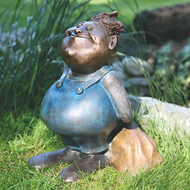 Gartengeist Bronzefigur in limitierter Edition - Anton, der Chef