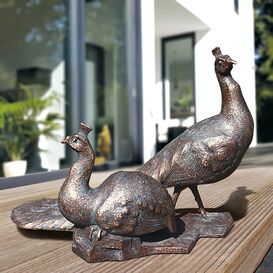 Bronze Pfauenskulptur - limitierte Gartenfiguren -...