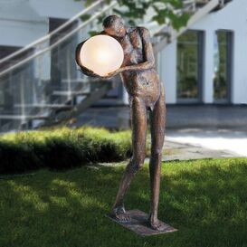 Bronze Gartenstatue mit Glaskugel - Knstleredition - Der...