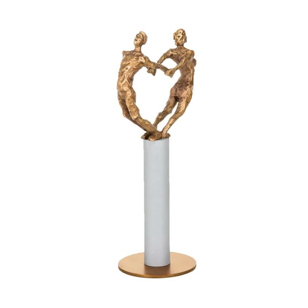 Bronzestatue Liebe aus limitierter Edition - herzfrmig - Paar