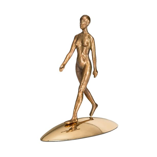 Goldene Frauen Bronzeskulptur - limitiertes Design - Reflection of Being (Her)